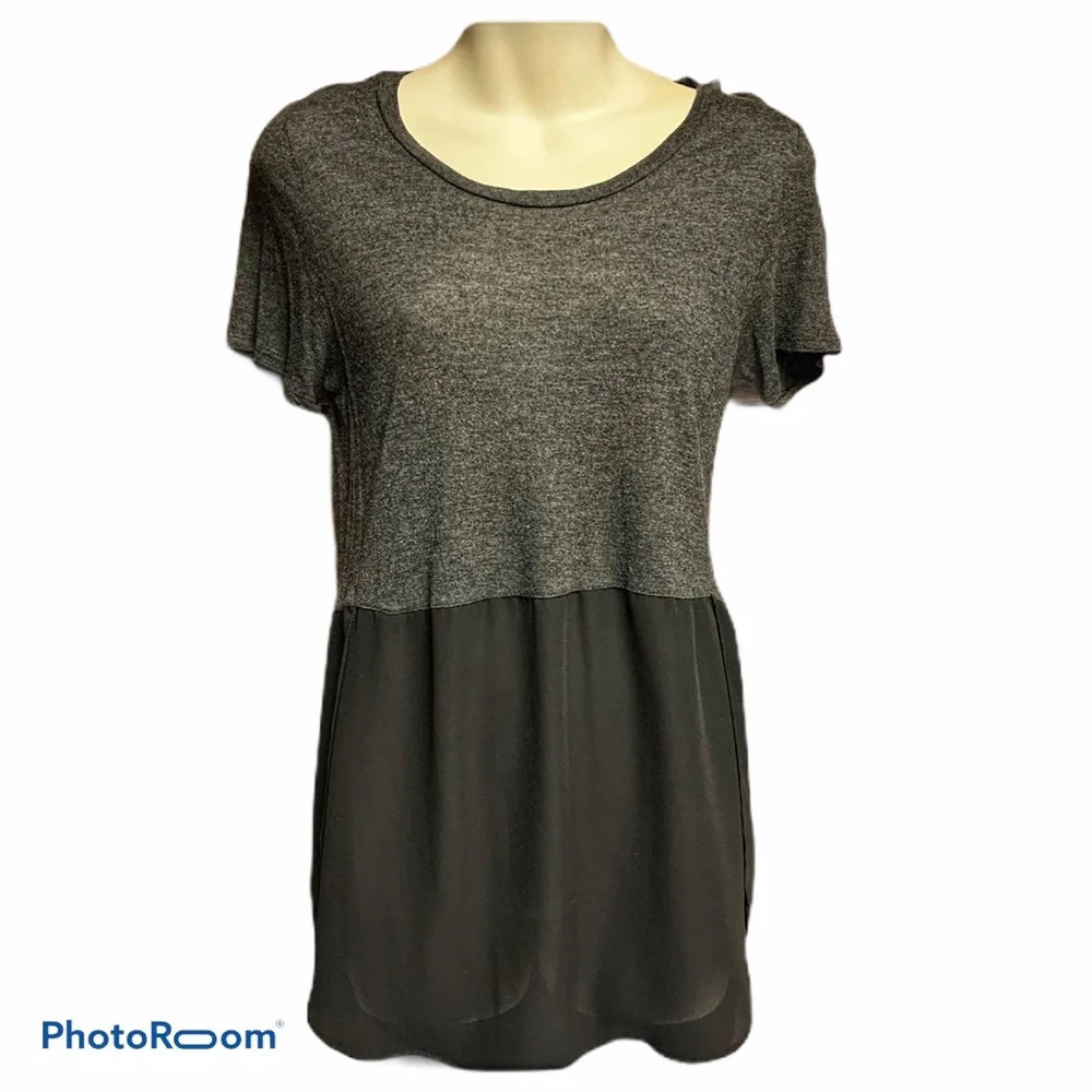 Lush XS black/gray shirt dramatic top!